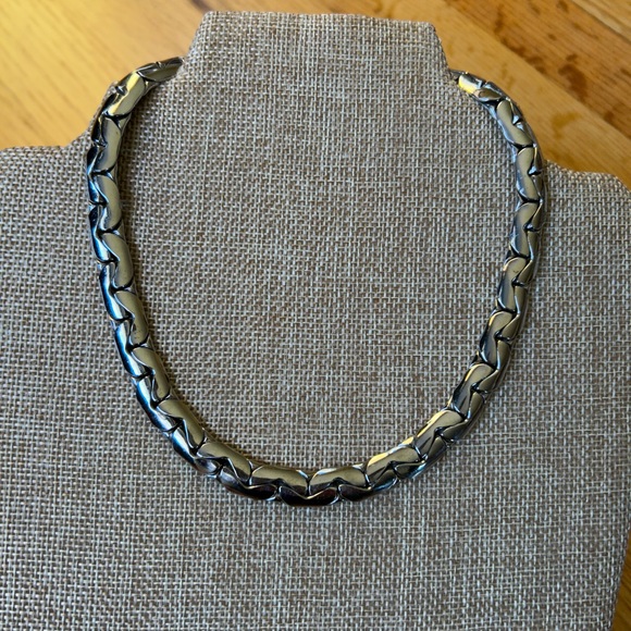 Vintage Marino Silver Tone Choker from the 1950’s-60’s - Picture 2 of 6